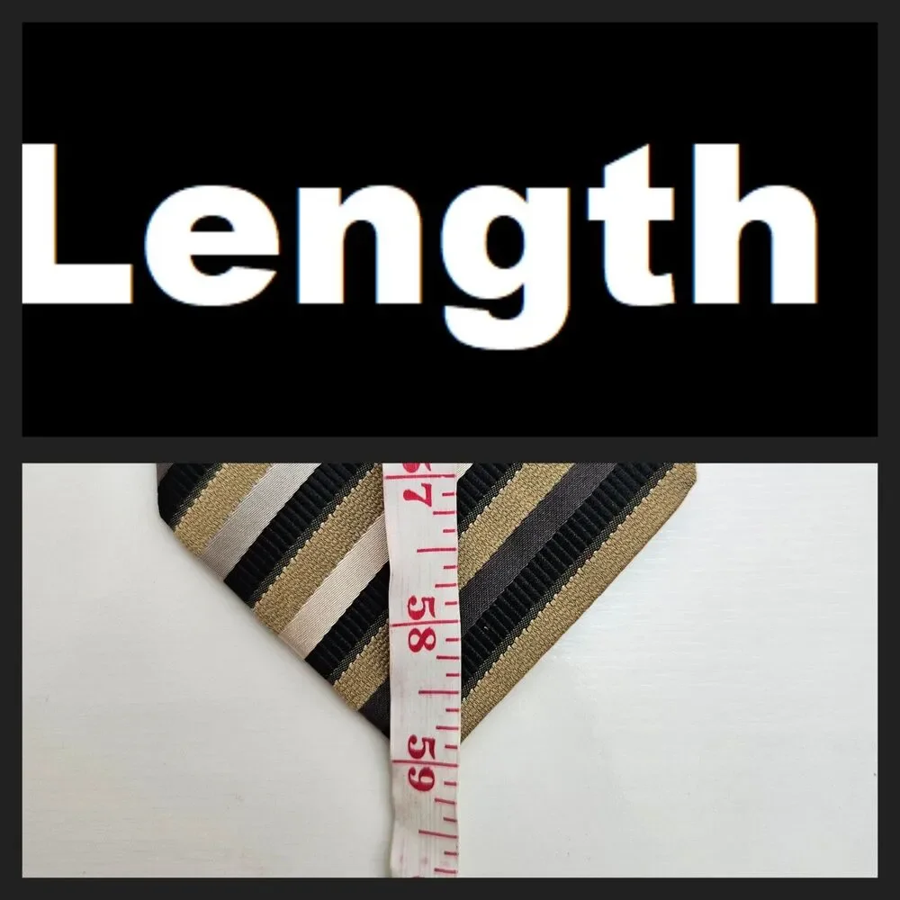 VTG 90s ALEXANDER JULIAN COLOURS Neck Tie Mens 100% Silk Gold Black Striped 3.8
